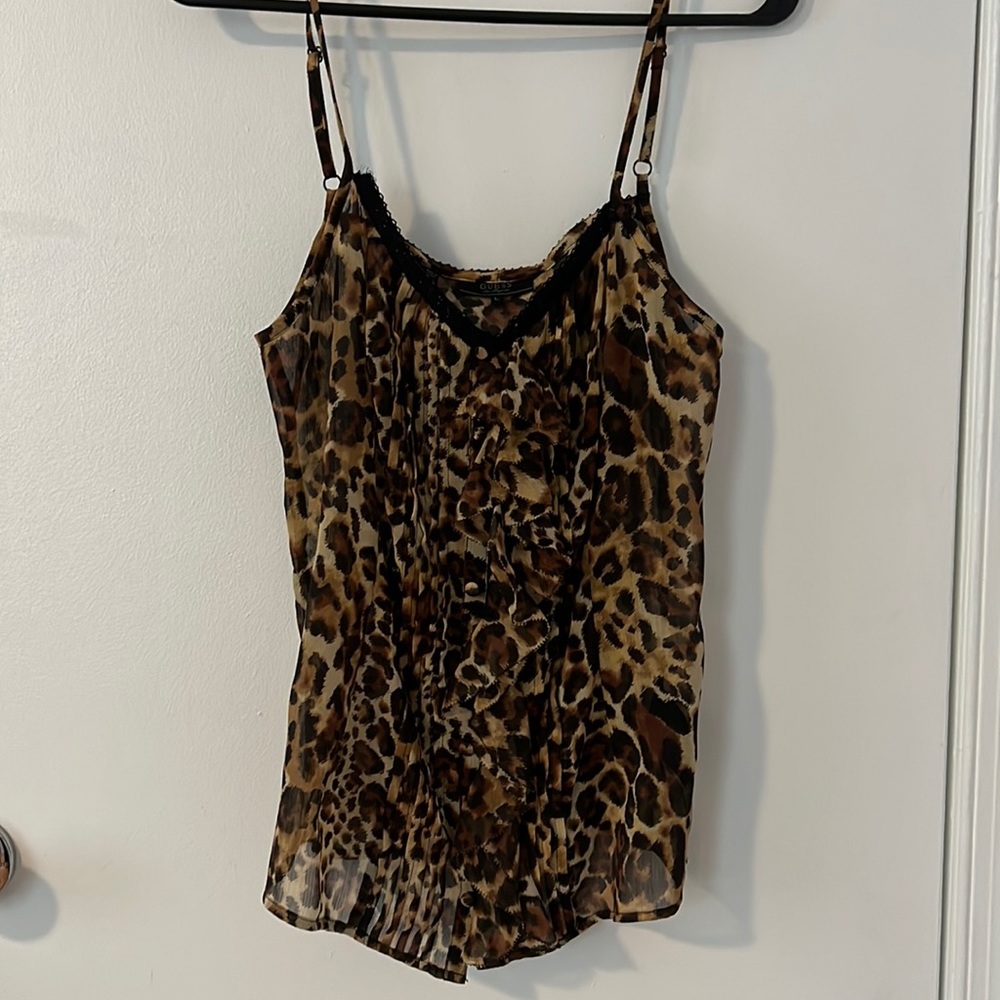 Guess Leopard Print Top (Large)